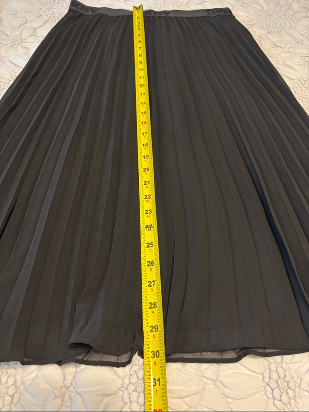 DKNY black sheer pleated skirt - Picture 10 of 10